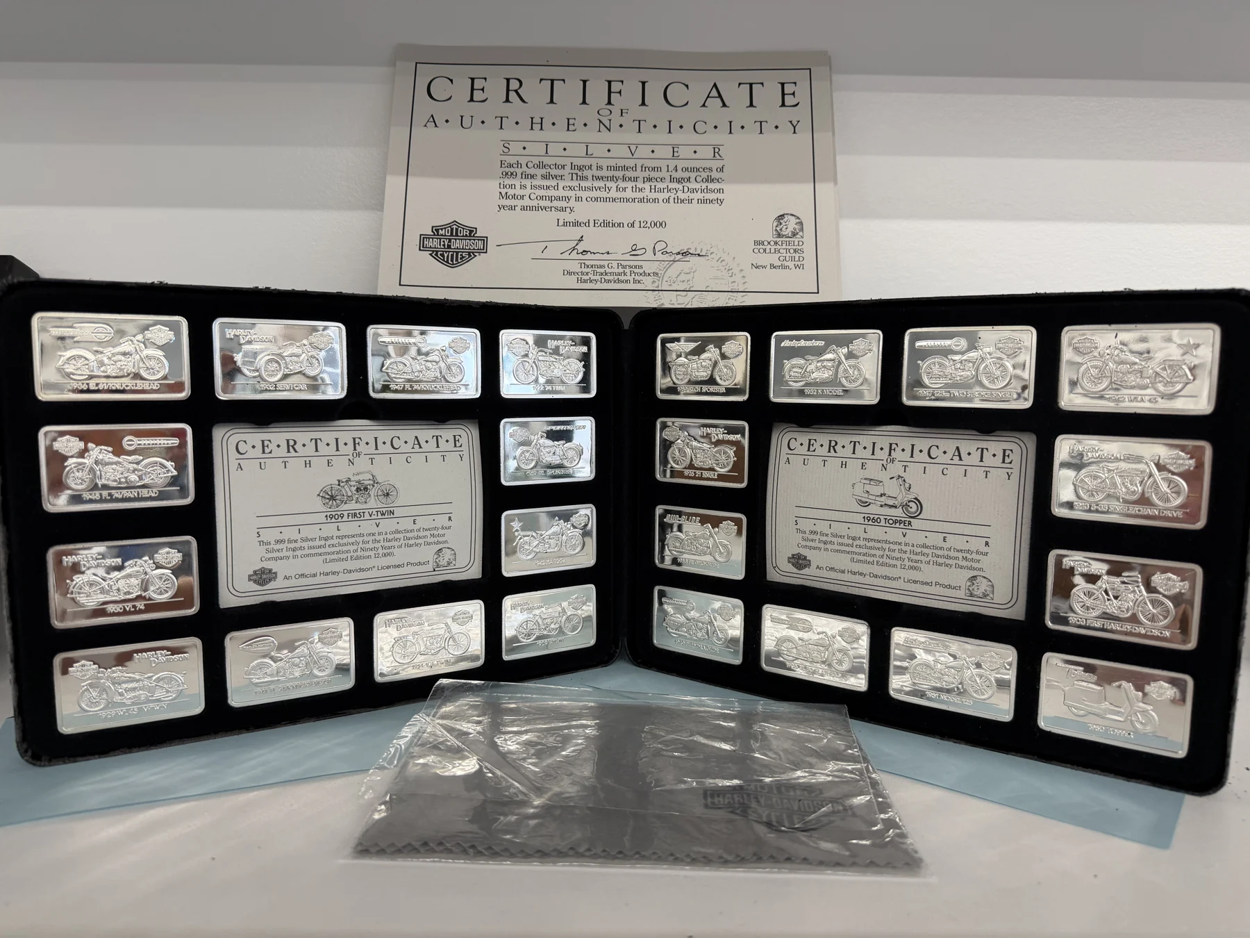 A collection of paper currency on display