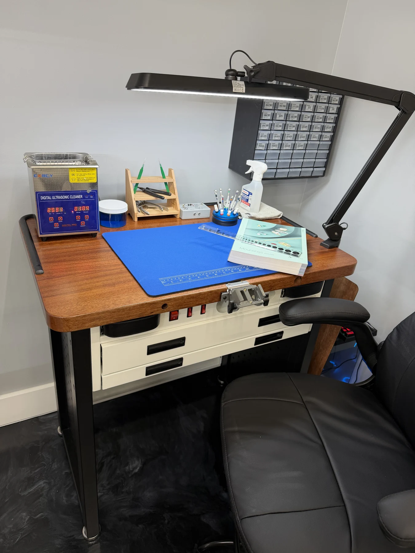 Our in-store watch battery replacement station